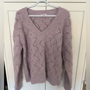 Reitmans Soft Lilac V-Neck Sweater